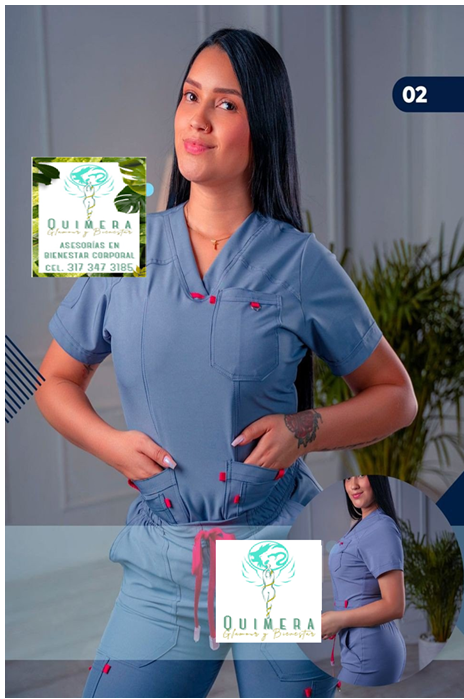 Uniforme Dama Antifluido Tela Nacional lisa 